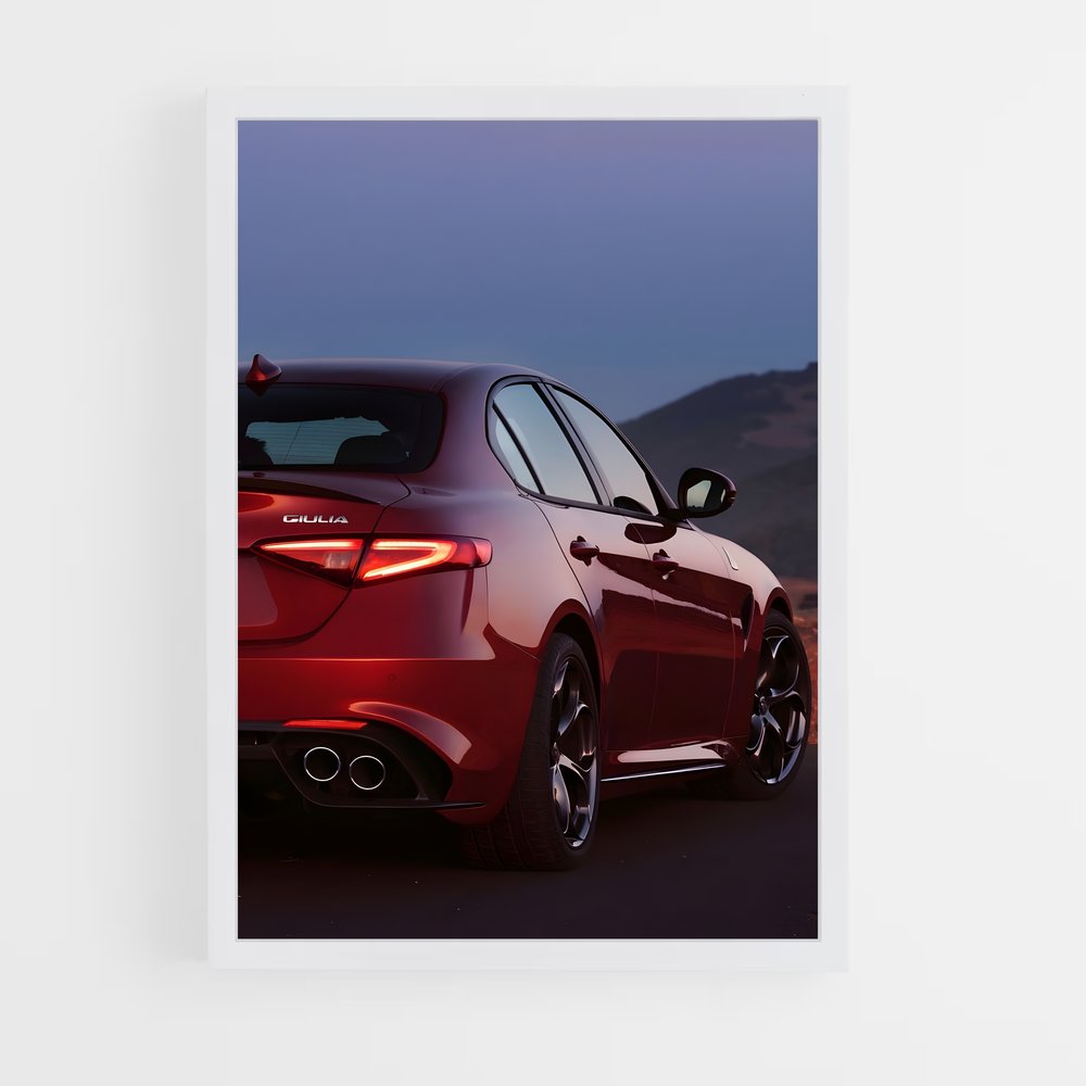 Poster Alfa en Plein Vol – affiche Alfa Romeo (vue 3)